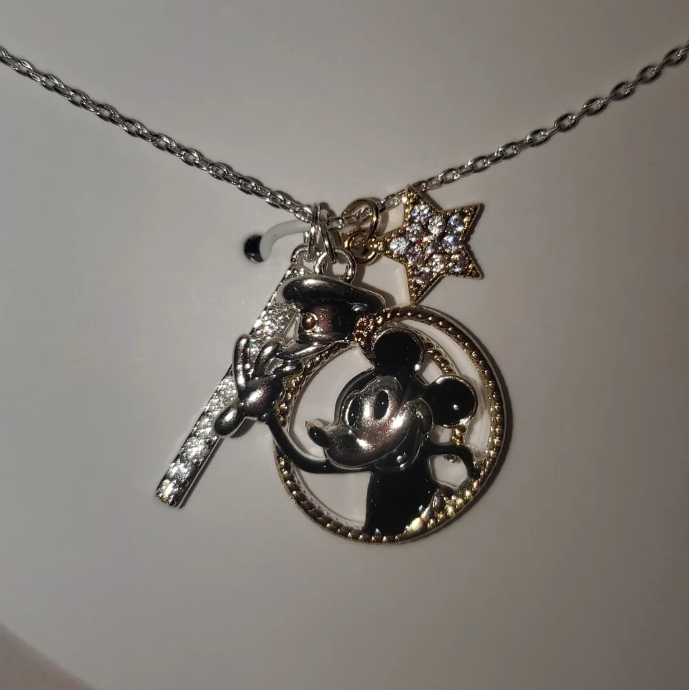 NWT Disney 100th Anniversary Steamboat Willie Mickey Mouse Necklace